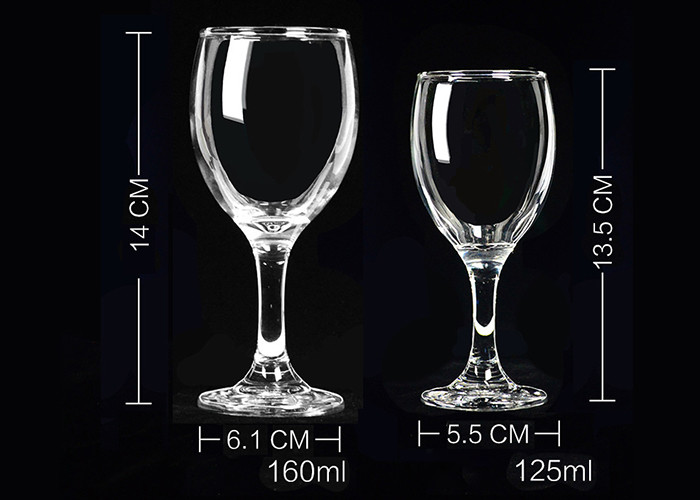 Elegant Long Stem Crystal Wine Glasses 130ml-415ml Customized Design