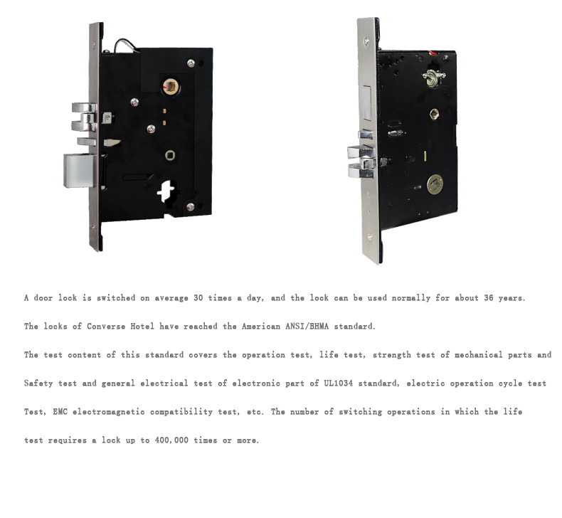 Apartment Swipe Card Door Lock , Hotel Style Door Lock Optional Surface