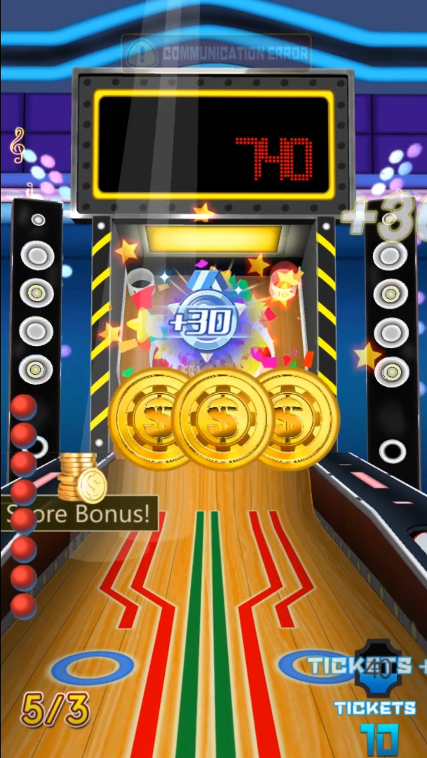 Arcade Bowling Ticket Redemption Game Machine Coin Operated Customized Power