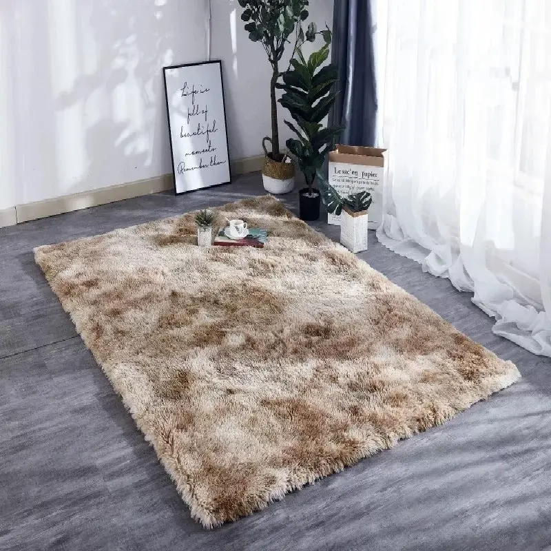 Modern Mixed Islamic Color Polyester Shaggy Bedroom Home Decorative Rug for Commercial