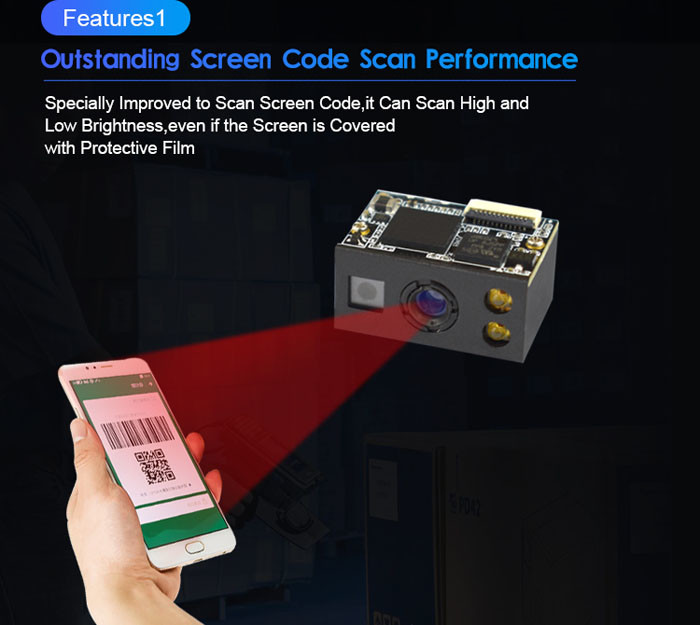 Mini Embedded 3mil Laser QR Code 2D Barcode Scanner Module