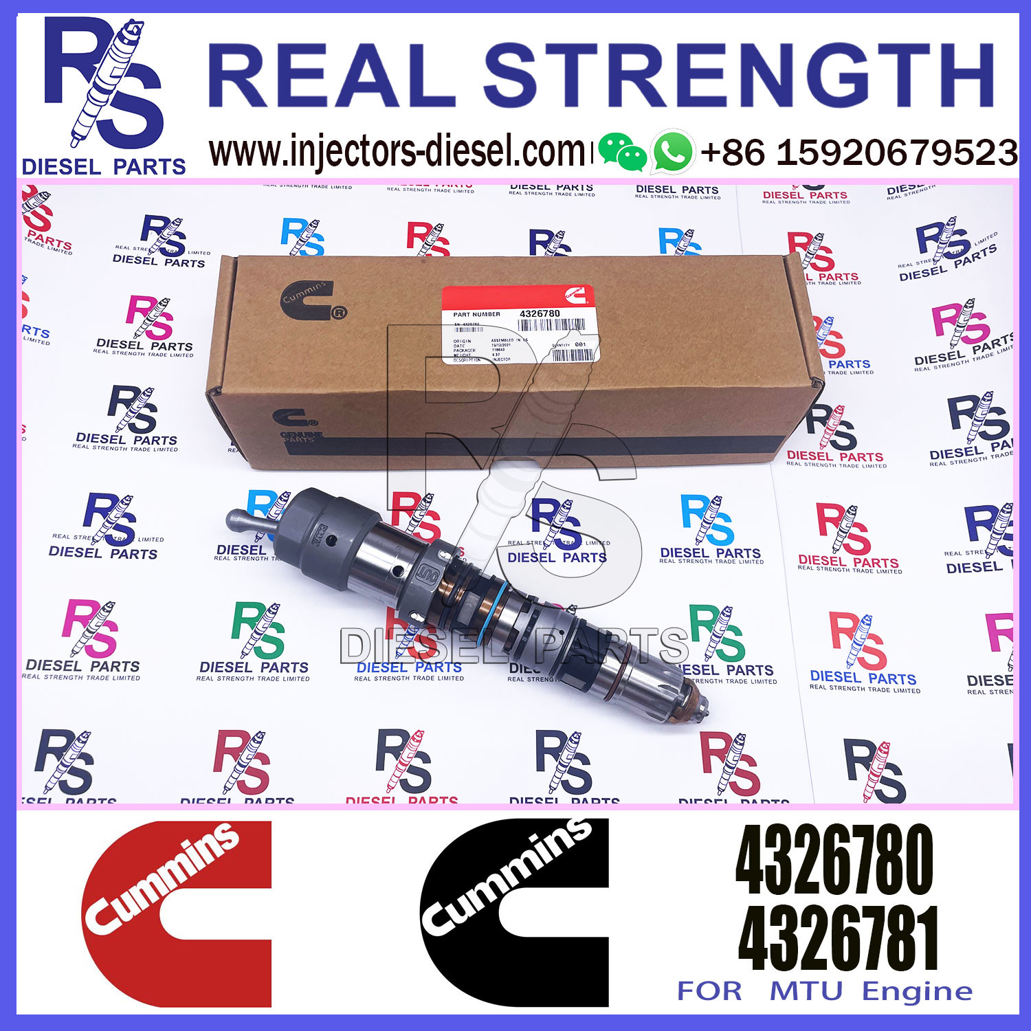QSK23 QSK45 QSK60 Diesel Engine Common Rail Injector 4902828 4088428 4326780 4326781 4928346