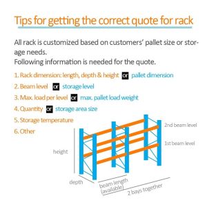 Warehouse Storage Solution Selective Pallet Rack with Back Stopper