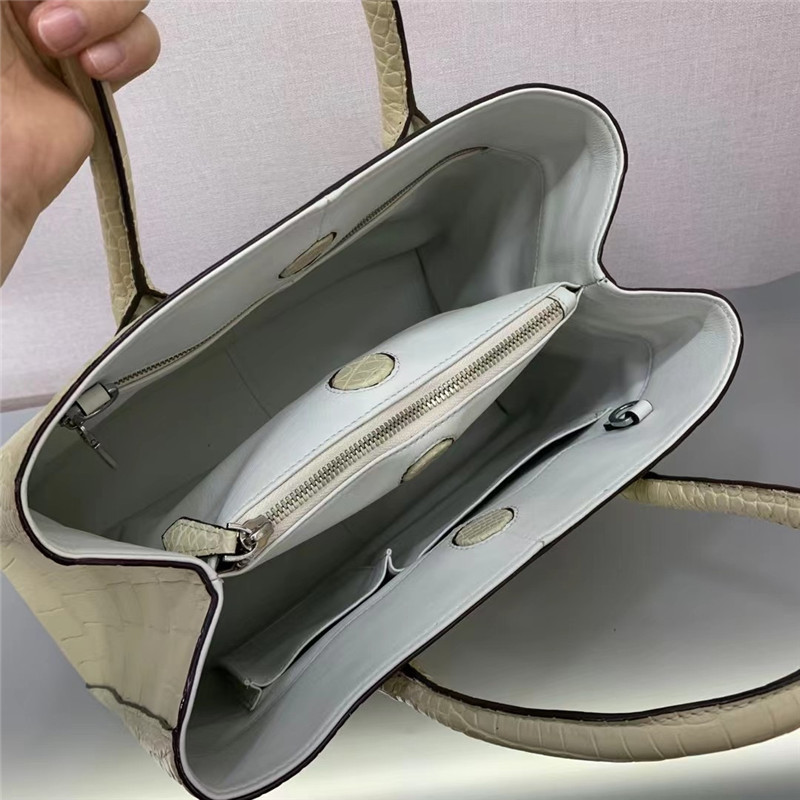 Authentic Crocodile Belly Skin Women Totes Purse Female Handbag Genuine Alligator Leather OL Lady Large Shoulder Bag
