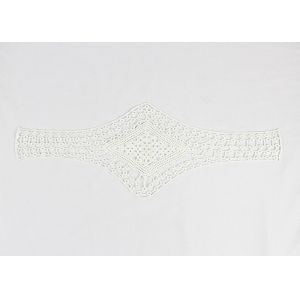 China Water Soluble Embroidered Lace Collar Applique / Bridal Lace Appliques For Gowns on sale