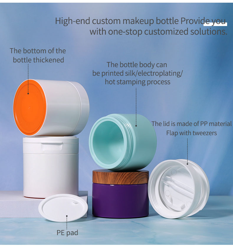 80g/100g/200g PP Material Flip Top Cap Jar for Cosmetic Cream and Sunscreen Cream Packaging