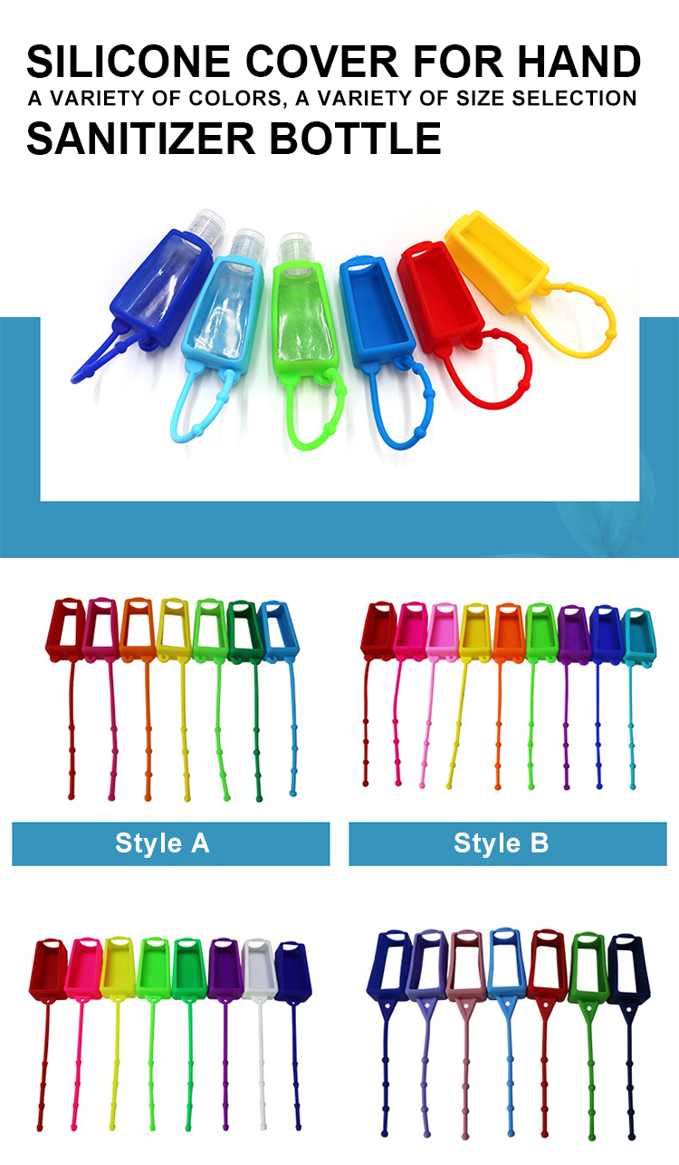Slim 30ml PET Hand Sanitizer Bottle With Silicone Holder