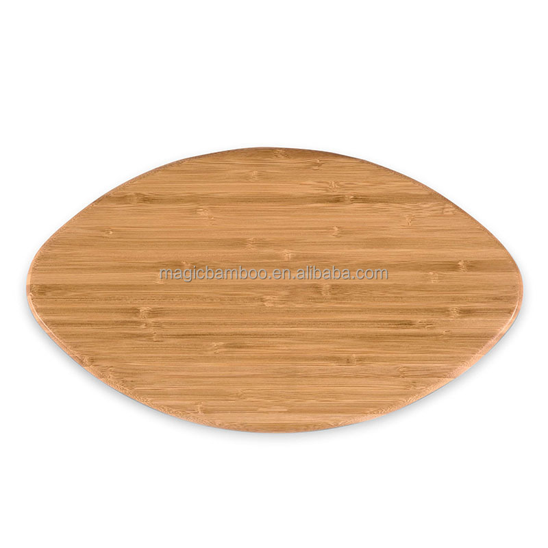 Natural Bamboo Football Cheese Cutting Board for Home Kitchen Rectangle Colour
