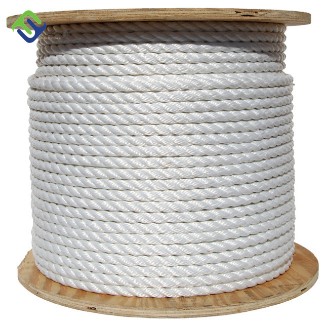 12mm Twisted 3 Strand Nylon Ropes Boat Anchor Rope For Marine