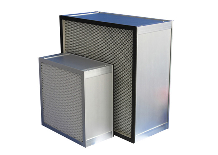 Pharmaceuticals 0.3um Mini Pleat HEPA Filter Flange Type Aluminum Frame