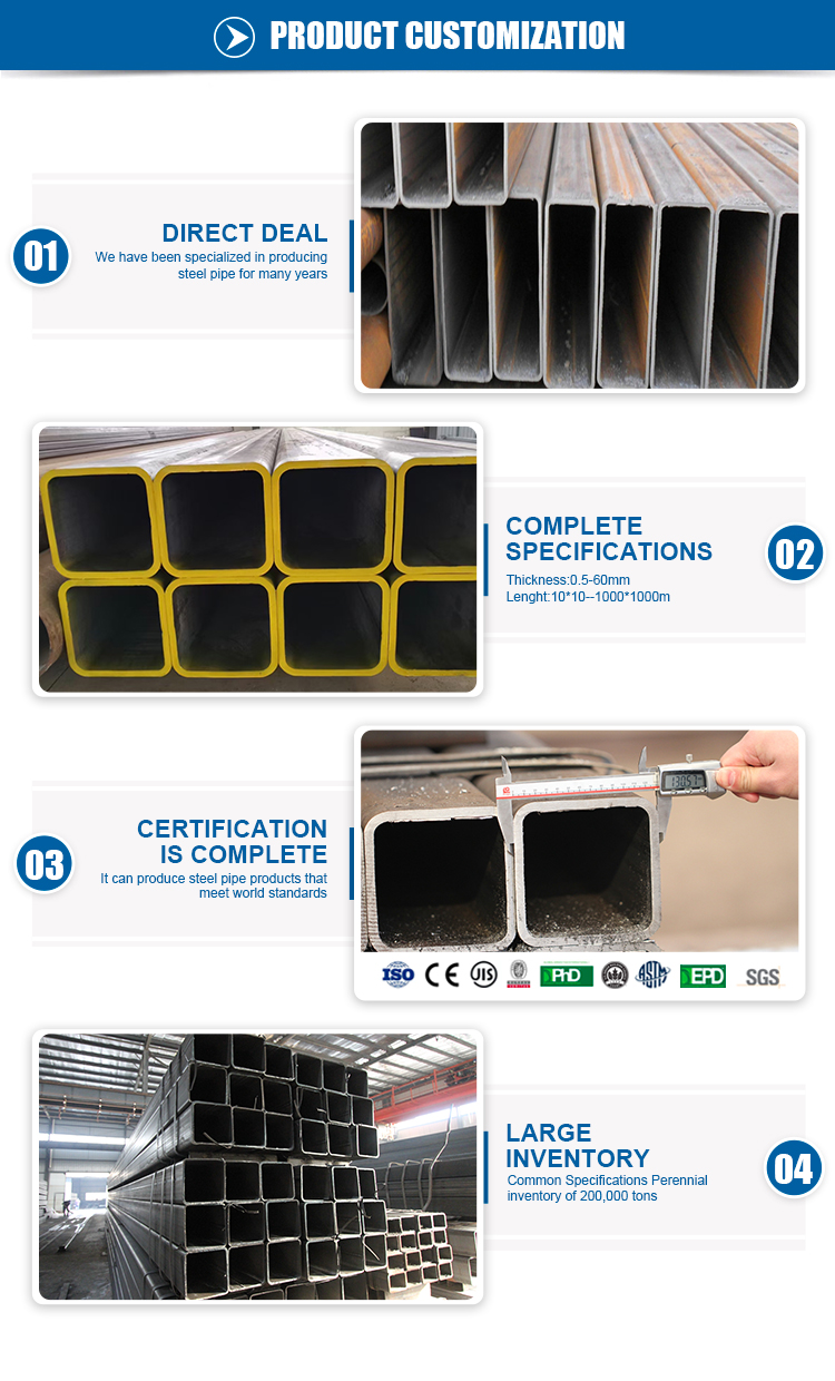SCH 40 ASTM A53 A106 Low Temperature MS Galvanized Seamless Steel Tube Pipe