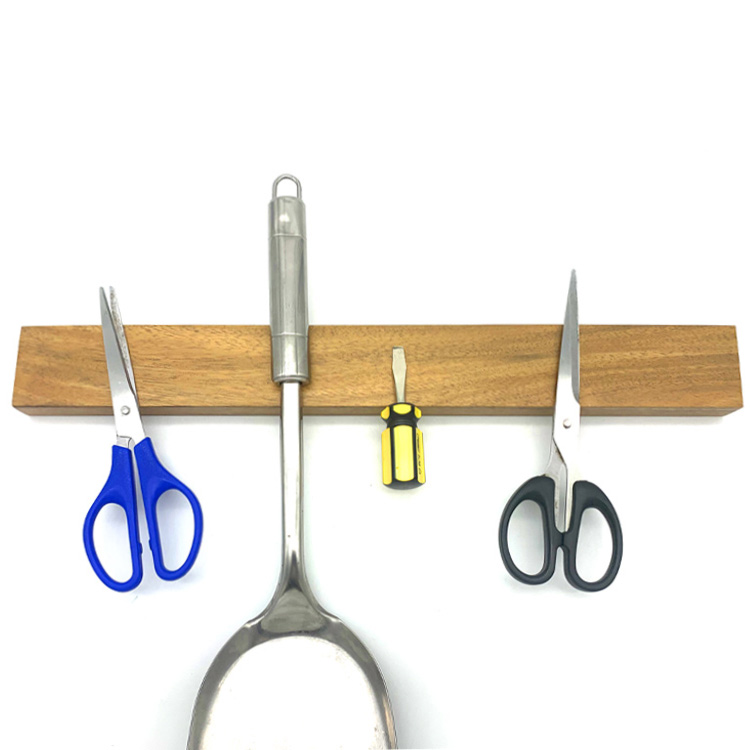 Eco-Friendly Bamboo Wood Magnetic Knife Holder for Stylish Kitchenroom Knives Storage