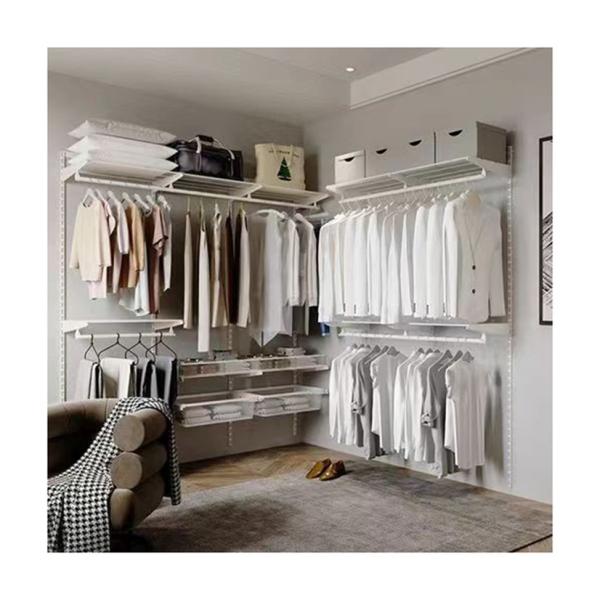 YALIG Bedroom Furniture Portable and Foldable Wooden Wardrobe with Contemporary