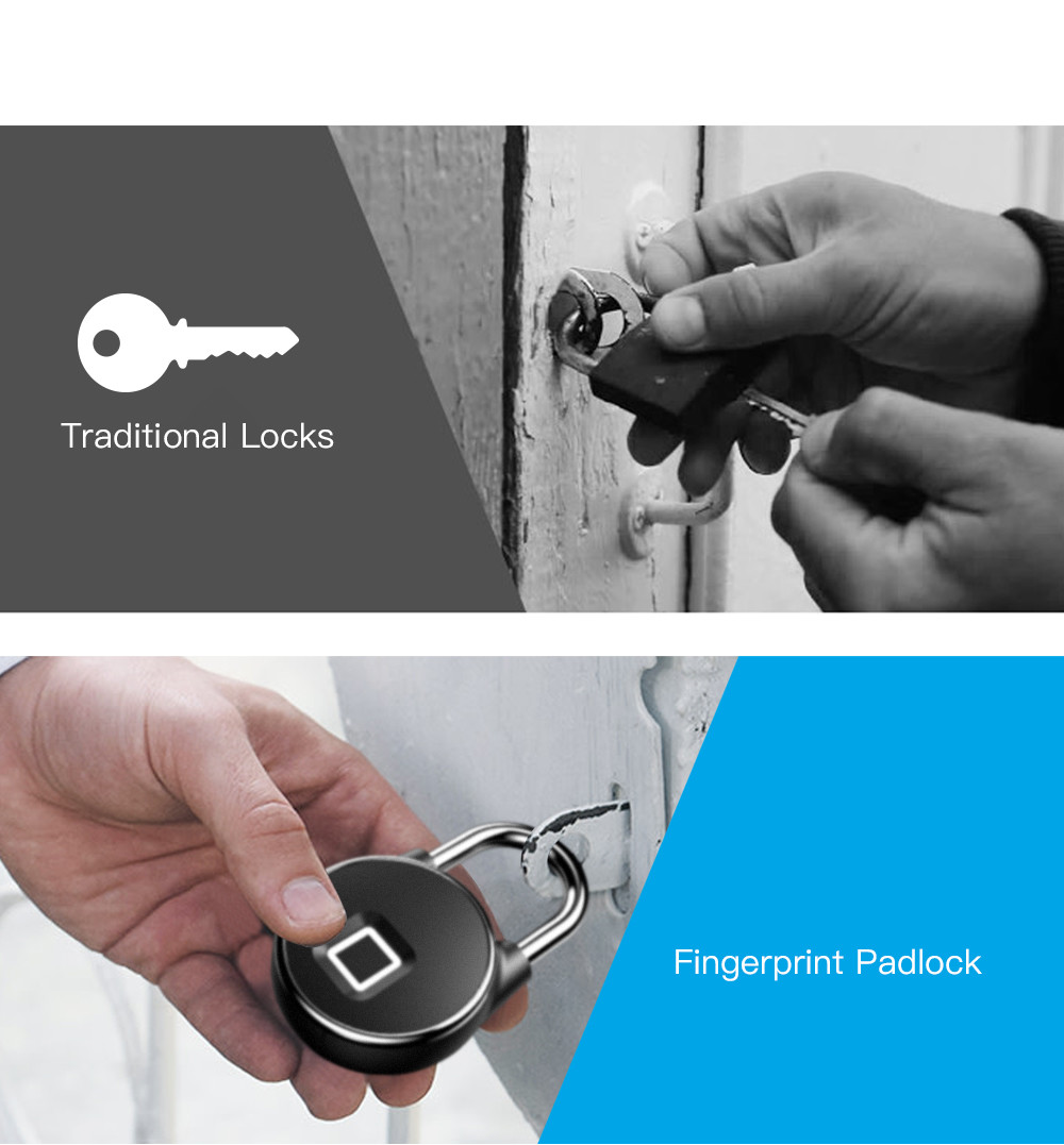 Zinc Alloy Tuya Smart Lock USB Rechargeable Security Keyless Fingerprint Anti Theft