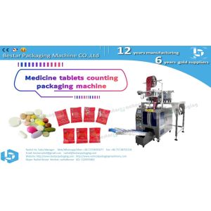 Packing machine for 3 side sealing bag with counting suitable for pills tablets