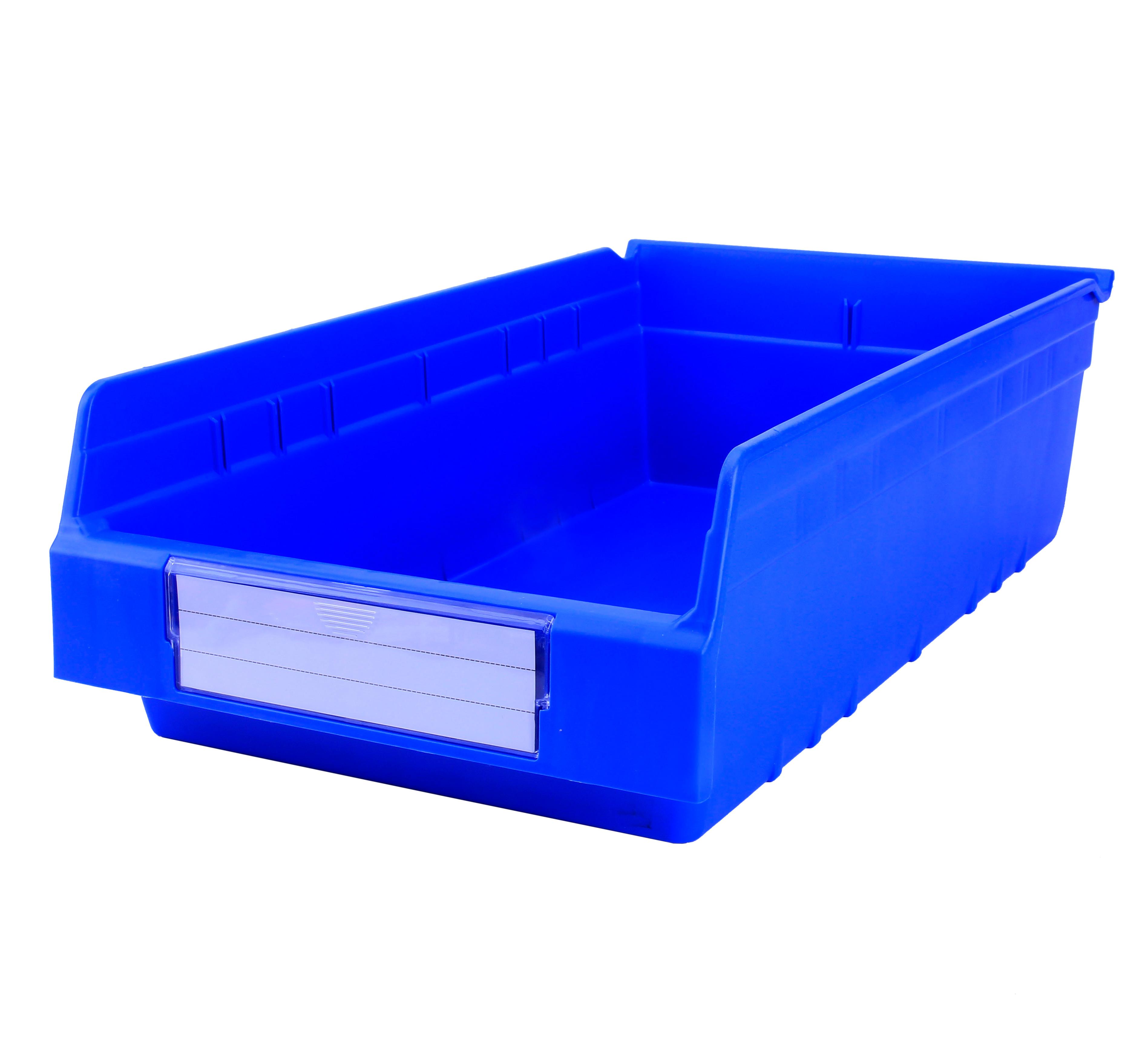 Plastic Shelf Bin Internal Size 480x277x88mm Customized Logo Stackable Bins for Workbench