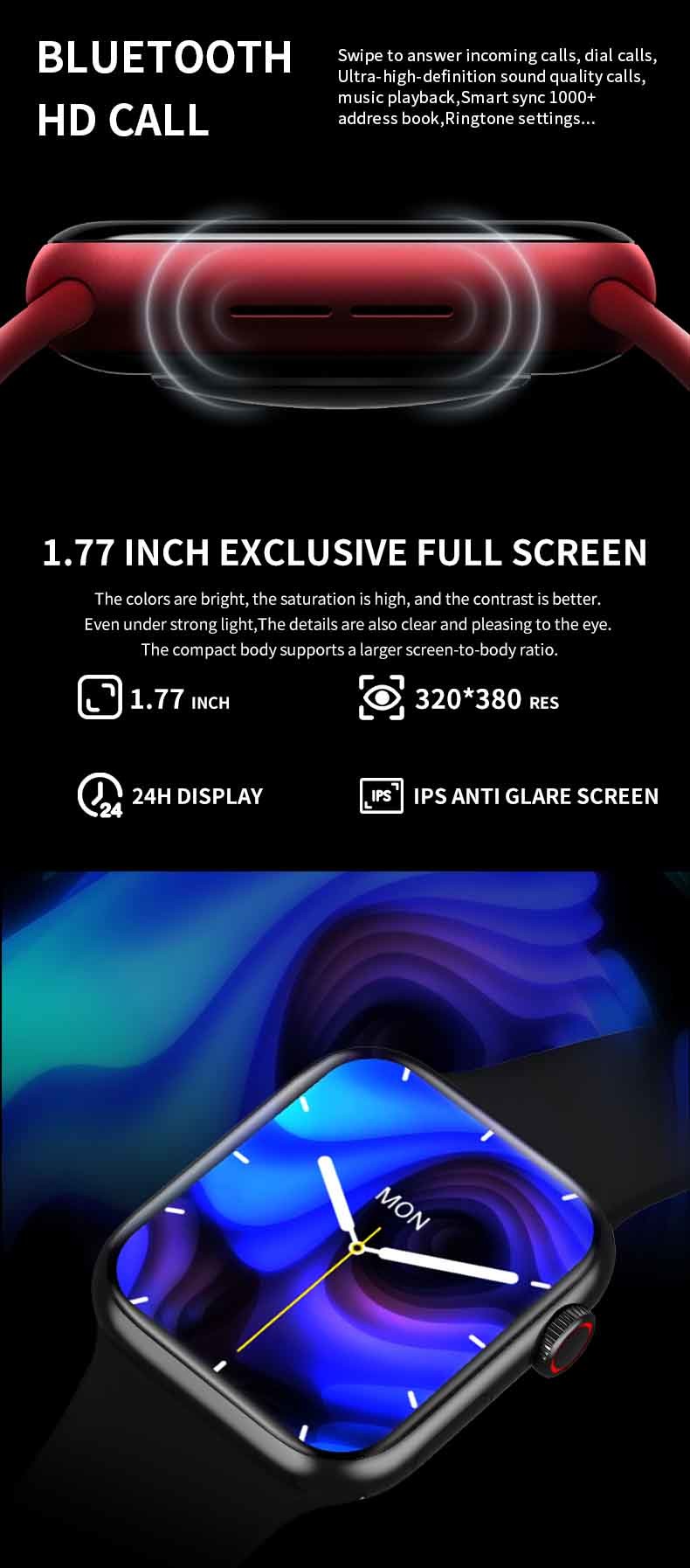 SMS Android 1.54 Inch Smart Watch 4G Phone Build In Ultra Low Power Chip