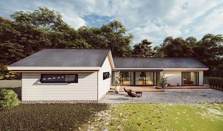 New Zealand Standard Single Storey Light Steel Frame Prefab Villa For Family