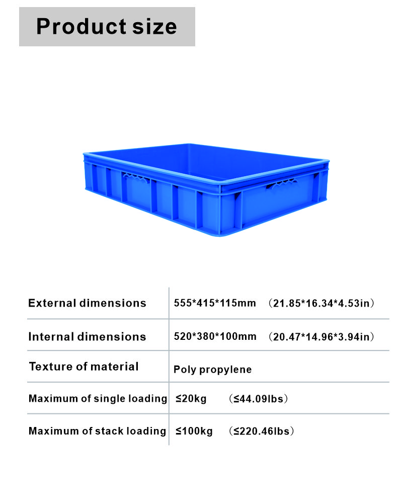 Plastic Container Lid for Easy Moving and Storage in Logistics Foldable Design