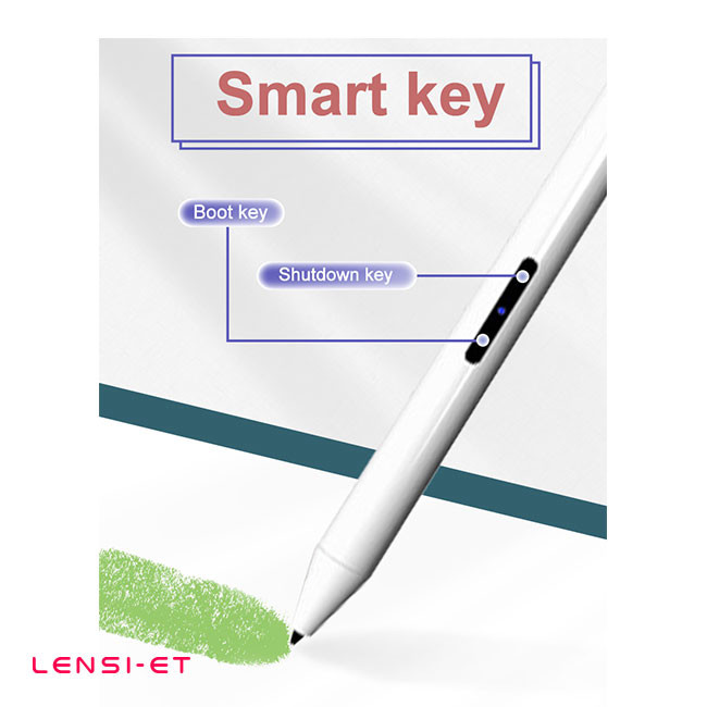 Black Aluminum Stylus Pen Write Note Touch Palm Rejection Bluetooth Drawing Pen