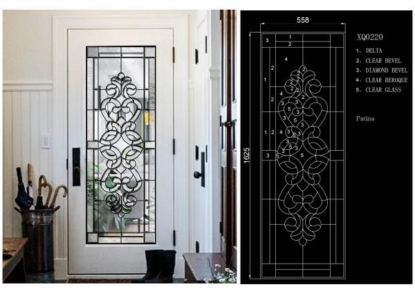 Energy Saving Decorative Art Glass Window Panels , Embroidered Inlay Glass