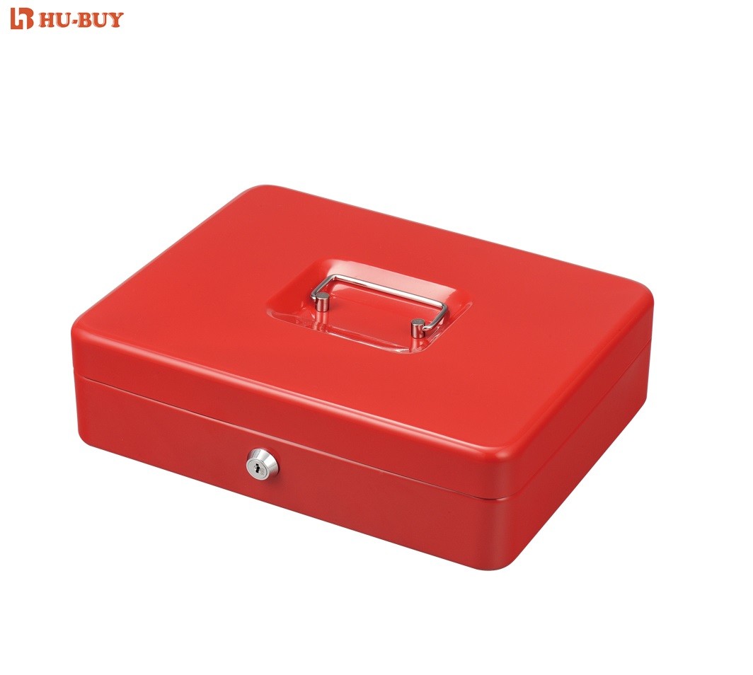 12 Inch Wear Resistant 5 Compartment Coin Storage Money Safe With Key Lock