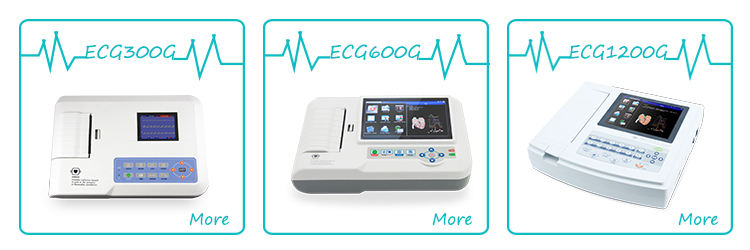 3 channel Portable ecg monitor electrocardiography machine ekg ecg machines home ecg devices software Printer