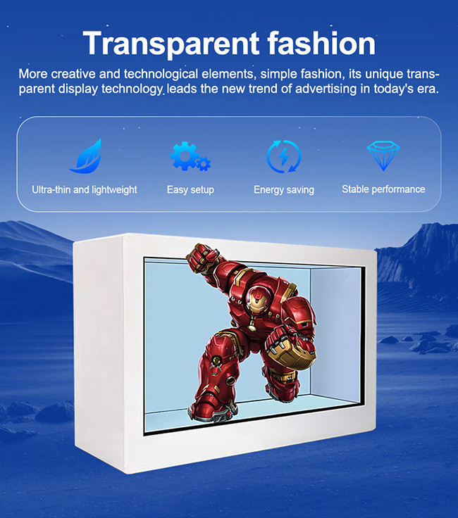 Advertising Transparent LCD Panel Android Smart Translucent LCD
