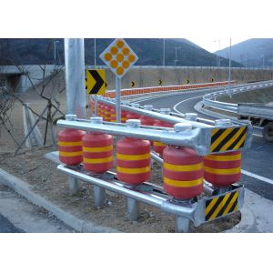 China Highway Safety Yellow Polyurethane Roller Crash Barrier Fence System on sale