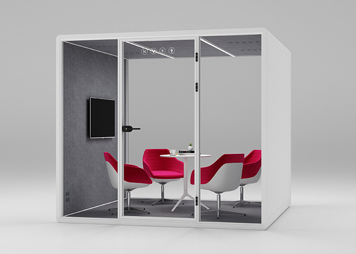 Silent Cabin With Intelligent Control For Exhibition Silent Booth L Size For 4 Person Team Meeting