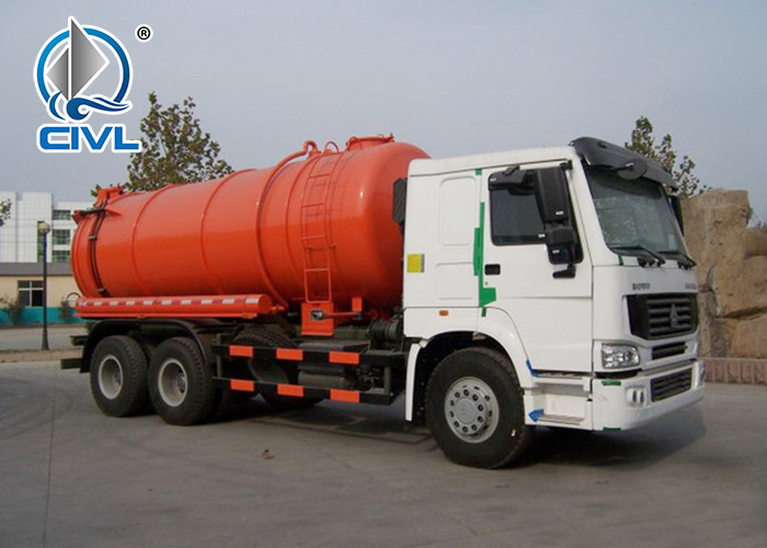 SINOTRUK Howo 16CBM Sewage Suction Tanker Truck For Municipal Environmental Sanitation