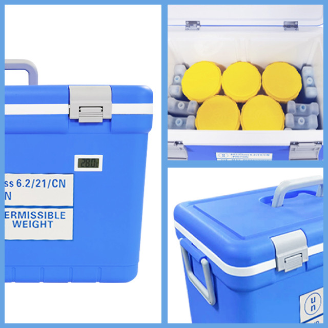 Portable UN2814 Cooler Box For Biomedical Manufacture And Transport