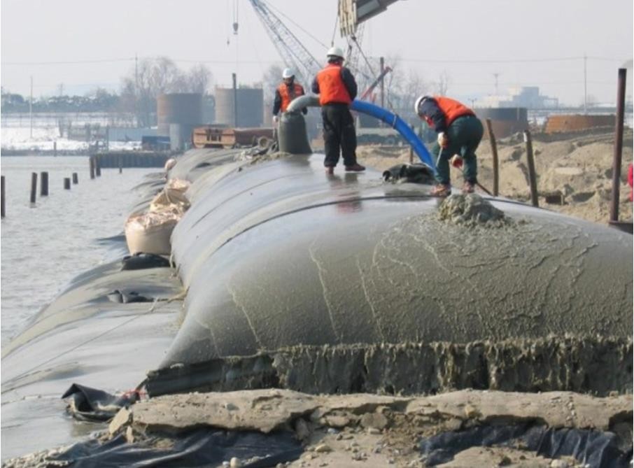 Sea Wall 150gsm Geotextile Bags For Dredging