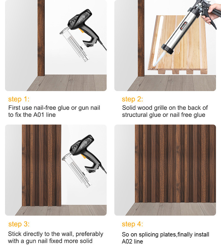Environmental Protection Wall Panel Wood Grille Groove Solid Wood Wall Panel