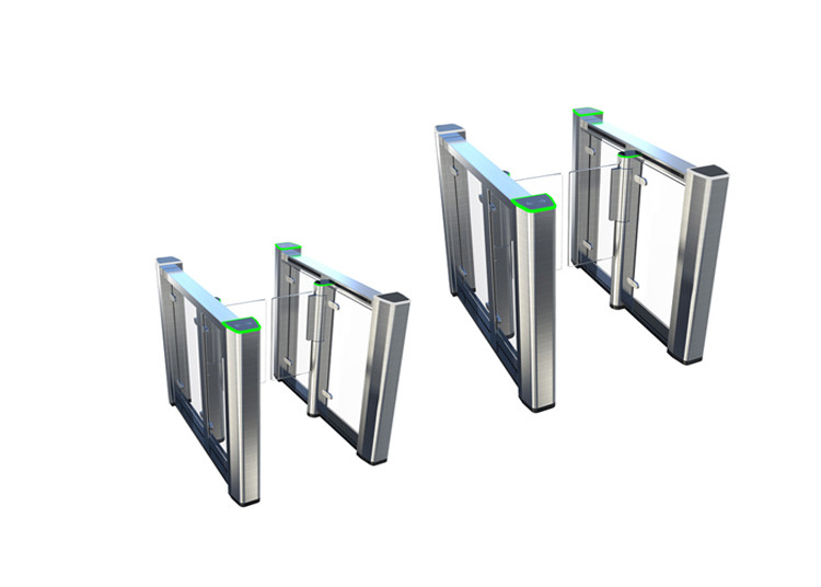 Face Recognition IP54 RS485 Biometric Swing Gate 10mm acrylic