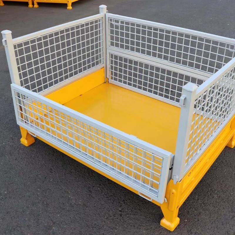 Customizable Space Saving Steel Pallet Box Heavy Duty Nestable Storage Box