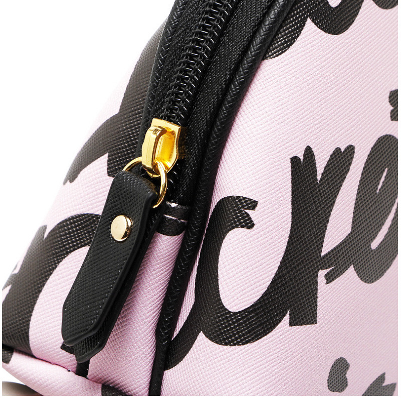 Custom Waterproof Travel Pink PU Leather Cosmetic Bags