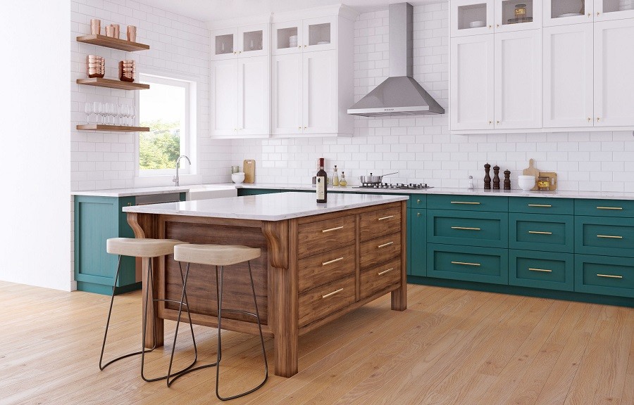 15mm Modern White Gloss Kitchen Cabinets Natural Wood Kitchen Cabinets Modern