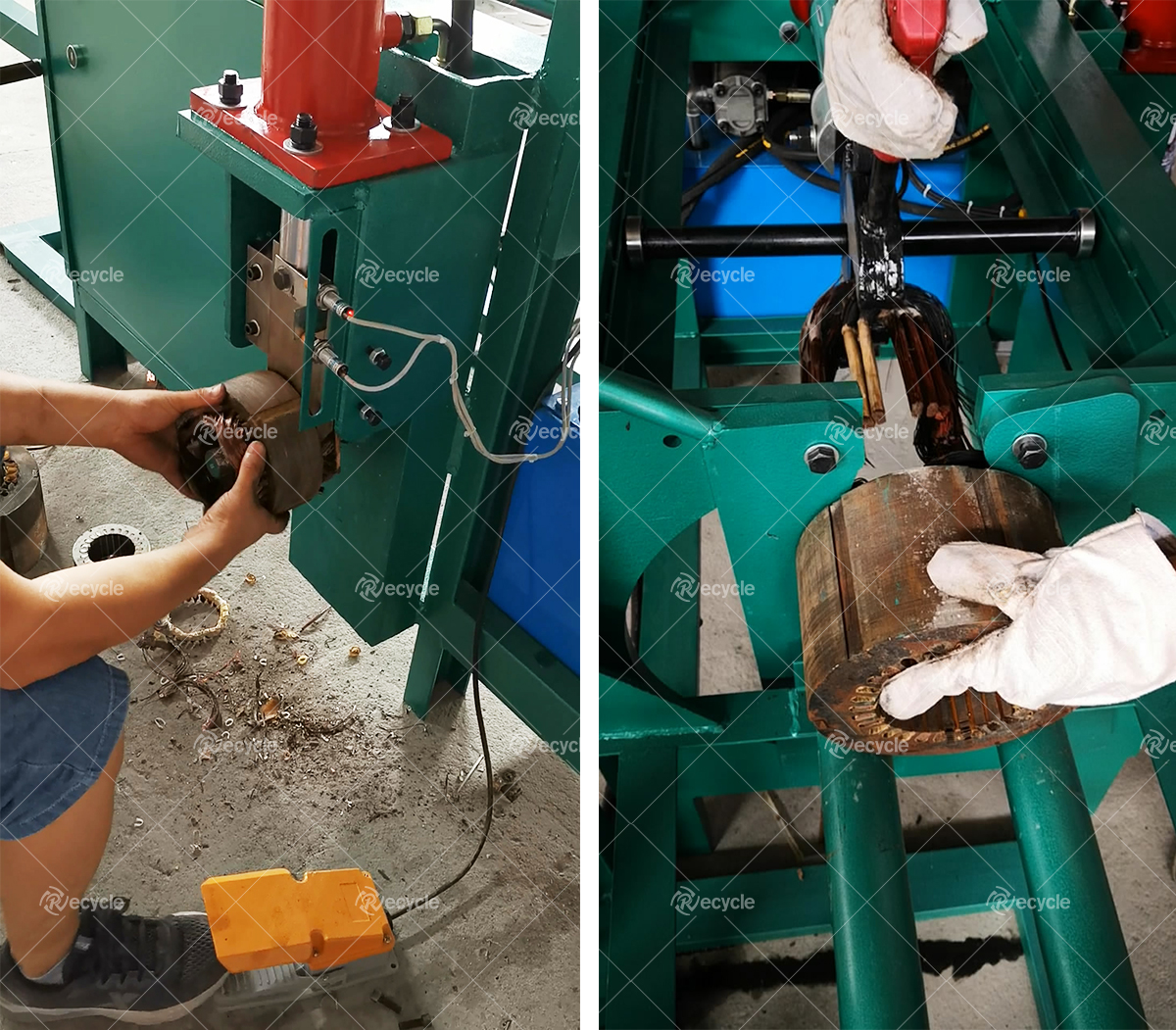 Recycling Scrap Used Car Motor with Advanced Electric Waste Aluminum Motor Stator