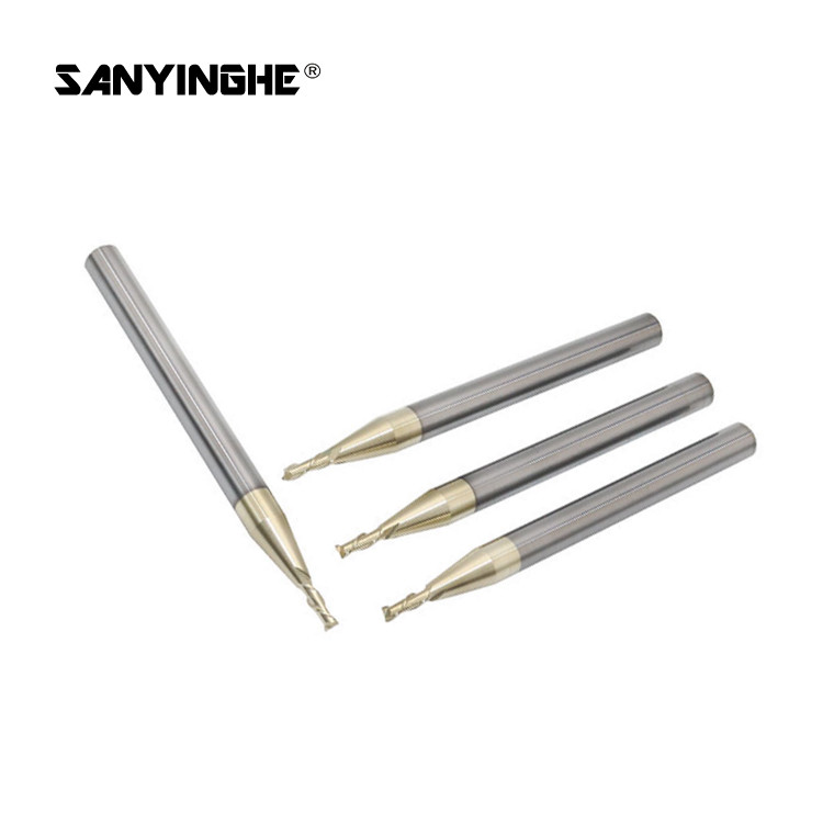 HRC63 2 3 4 Flutes Flat Aluminum End Mills 24mm Cutting Tool For Stainless Steel
