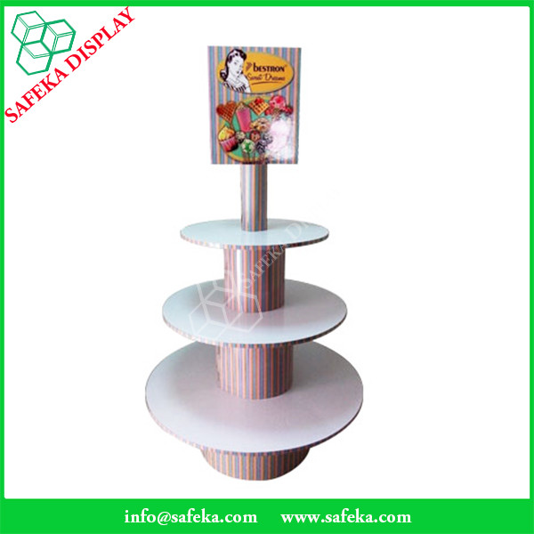 Funko shape POS paper material paperboard shelf printed 2 tiers Kitchen sauce display stand