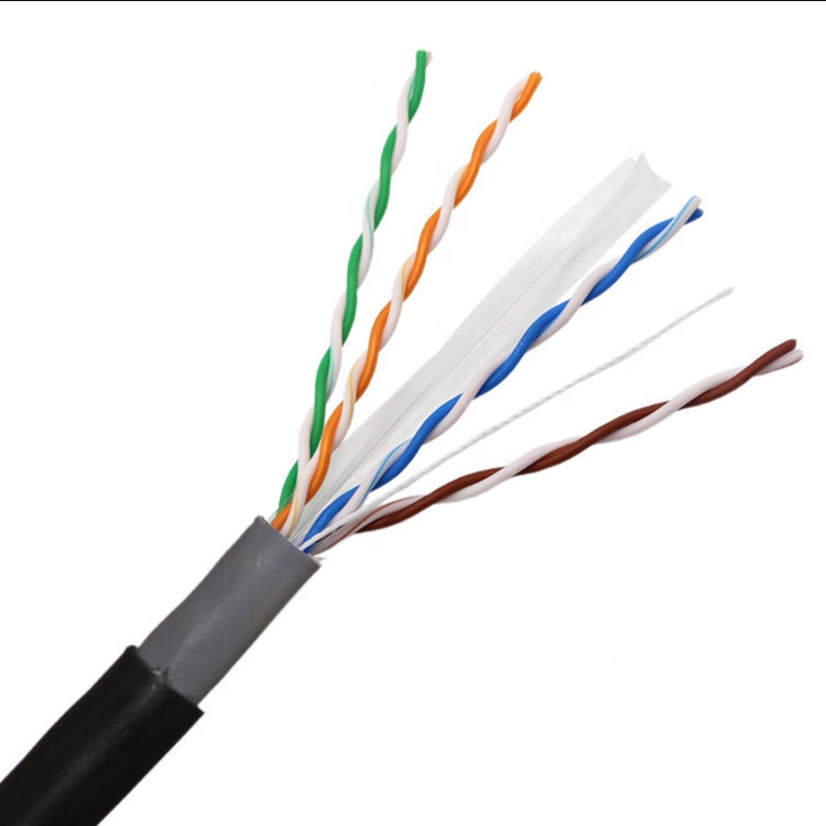 0.56mm Rj45 Cat6 LAN Cable , Underground Cat6 Cable Outdoor Waterproof