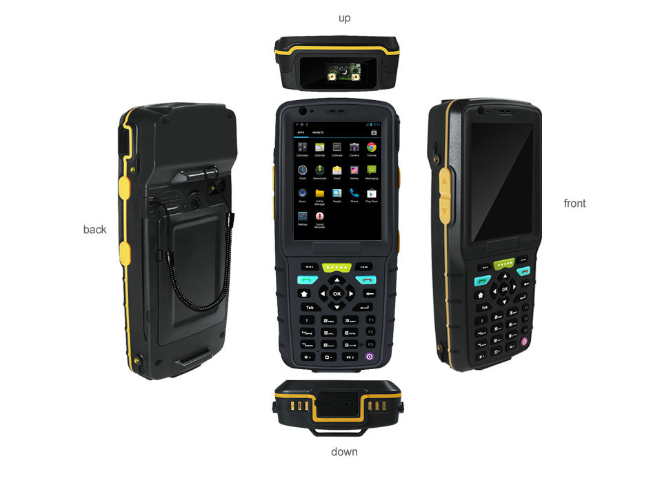 Windows 6.5'' Portable UHF RFID Reader , Bluetooth WiFi GPS Terminal Printer