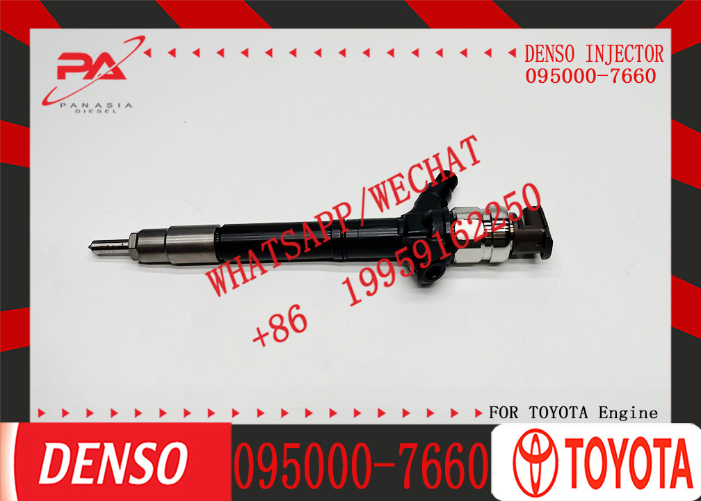 High Quality New 095000-7660 Aluminum Common Rail Fuel Injector DENSO for TOYOTA 2.0 VERSO 23670-09180 23670-0R190 Diesel
