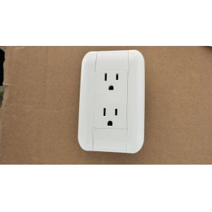  Silver Point Contact Two Gang Socket , Residential Electric Power Socket Manufactures