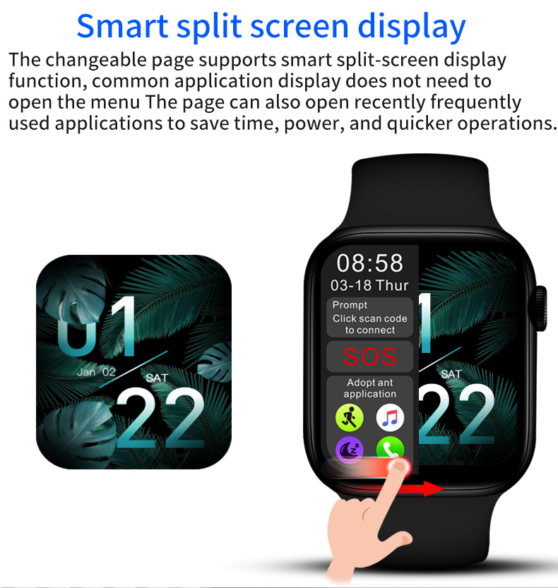 HL26Plus Smartwatch 1.75 Inch 320*385 Waterproof Sports Can Provide Customized