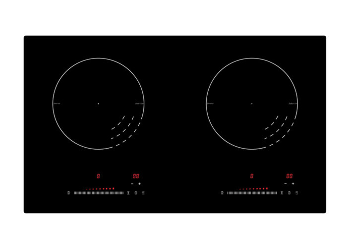 2 Zone Double Burner Induction Cooktop 9 Power Levels Booster
