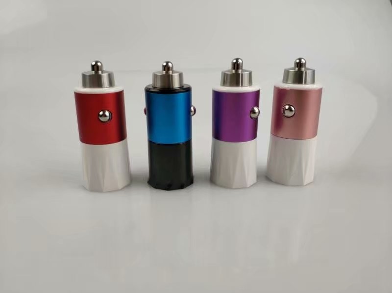4.8 A Colorful Mobile Phone USB Car Charger Dual USB Port Changeable Output
