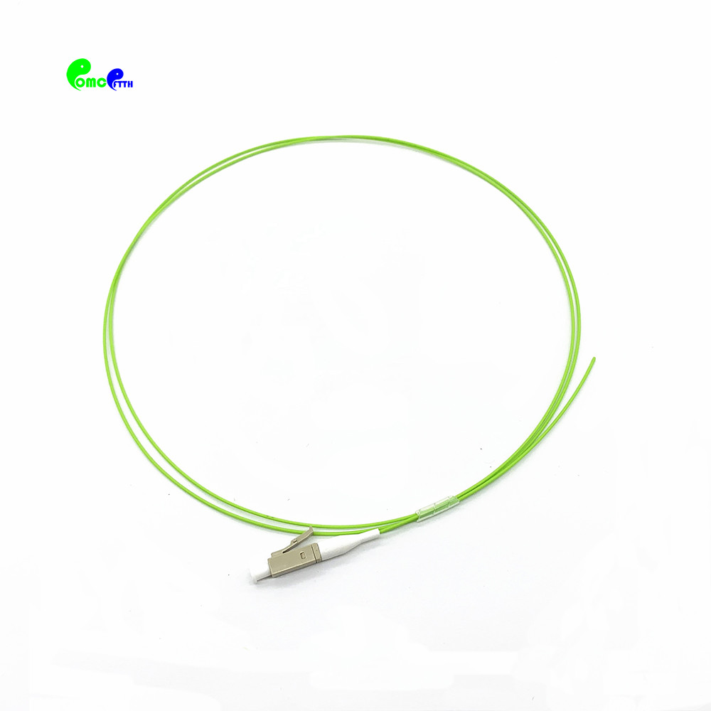 Lemon Green FTTH PVC LSZH LC Fiber Optic Patch Cord OM5 Fiber Pigtail
