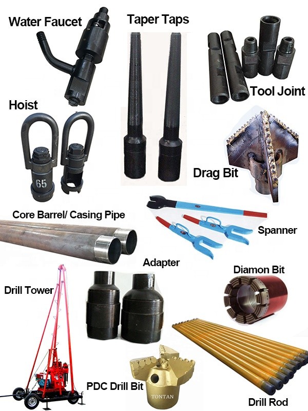 Depth 200m Core Drill Rig Or Water Well Drilling Rig Machine Long Life